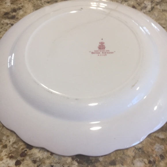 Booth’s British Scenery Vintage Plate A8024 Pink Vines Sheep & English Cottage - Picture 8 of 10